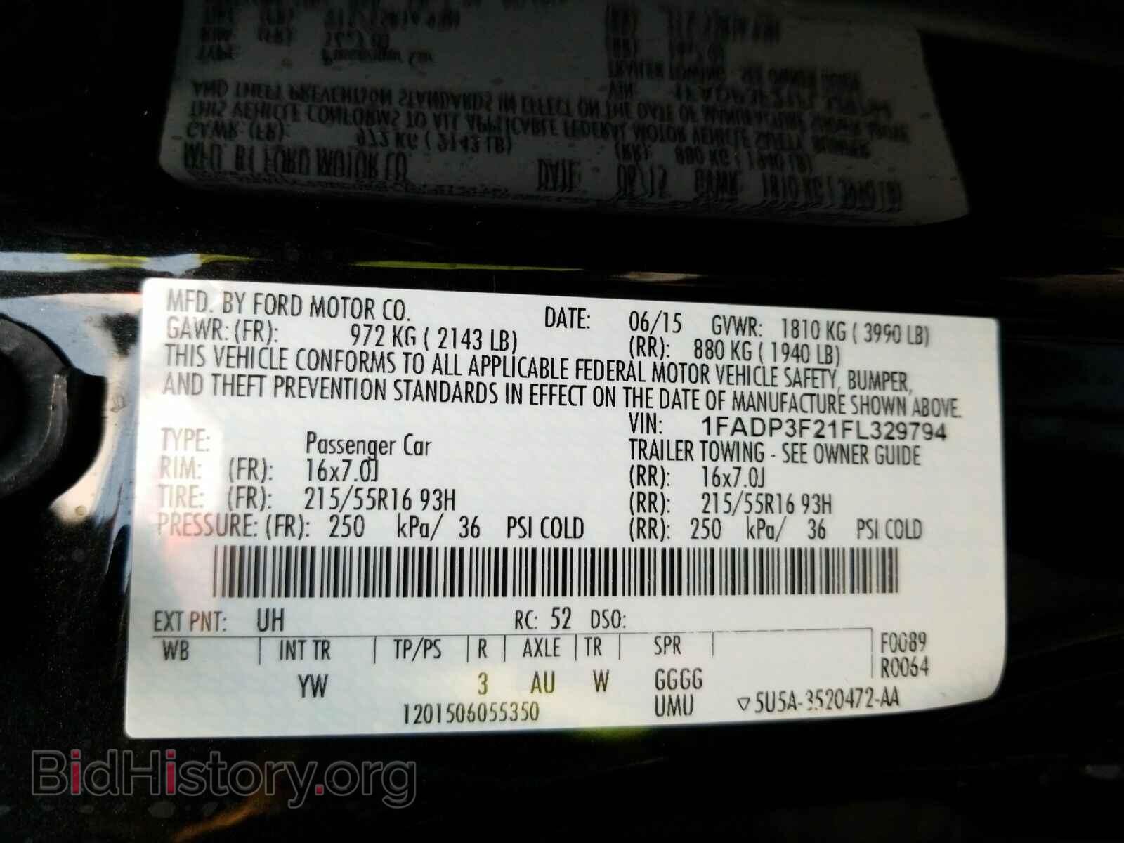 2015 Ford Focus - VIN: 1FADP3F21FL329794 - Фото 6