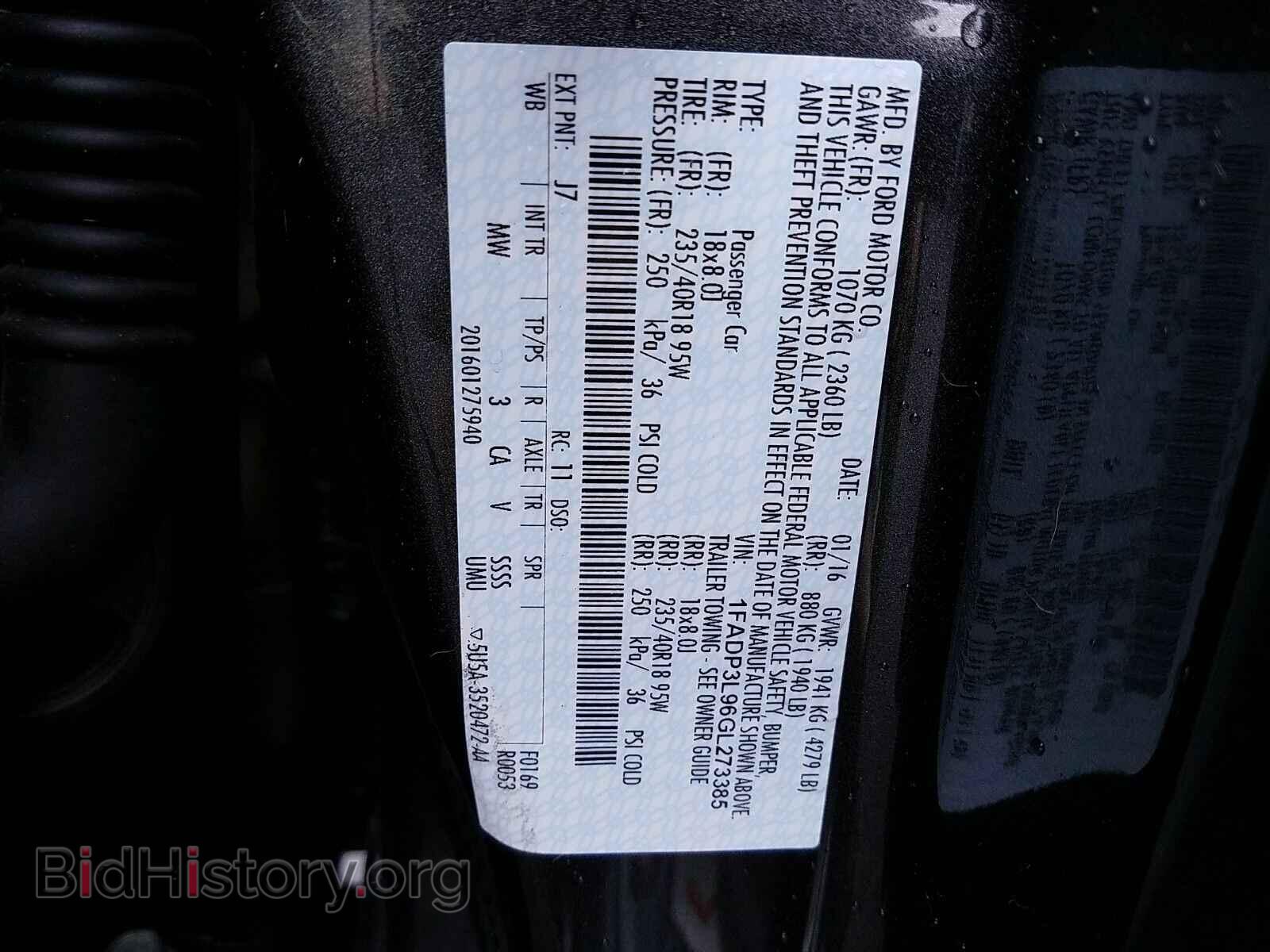 2016 Ford Focus - VIN: 1FADP3L96GL273385 - Photo 6