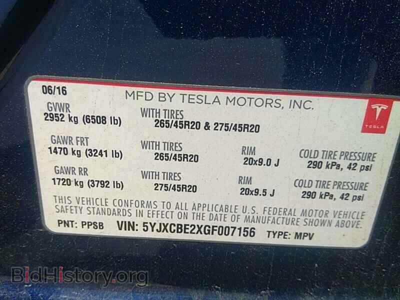 2016 Tesla Model X - VIN: 5YJXCBE2XGF007156 - Photo 6