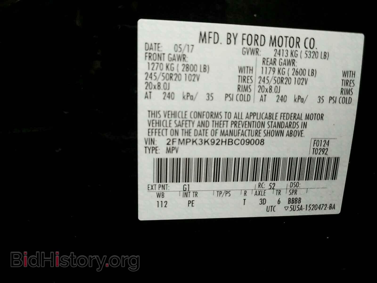 2017 Ford Edge - VIN: 2FMPK3K92HBC09008 - Photo 6