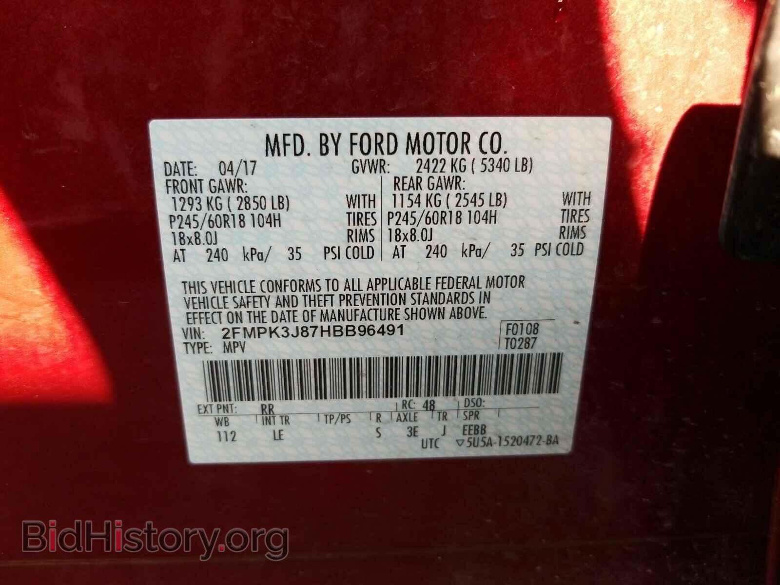 2017 Ford Edge - VIN: 2FMPK3J87HBB96491 - Photo 6