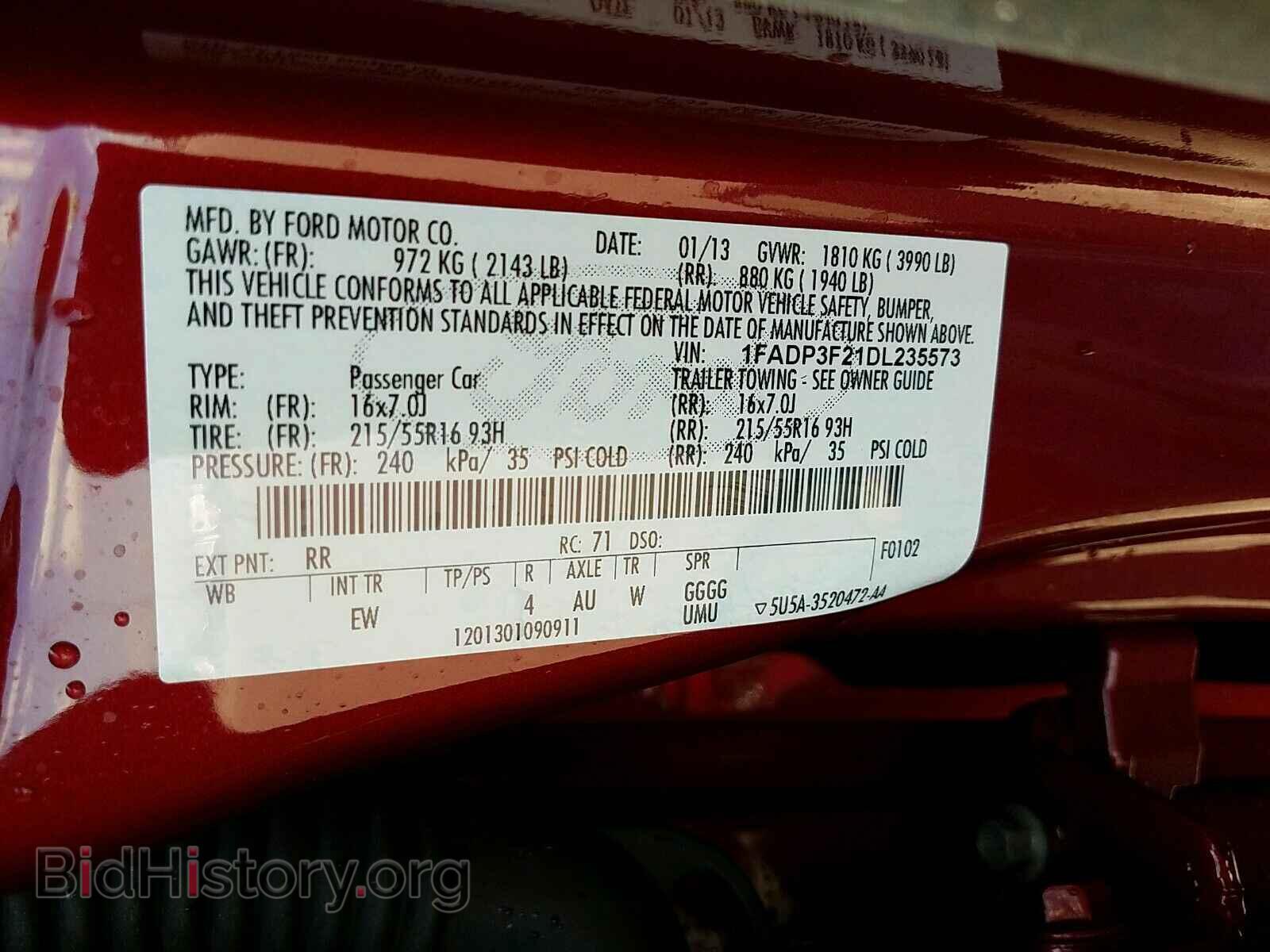 2013 Ford Focus - VIN: 1FADP3F21DL235573 - Фото 6