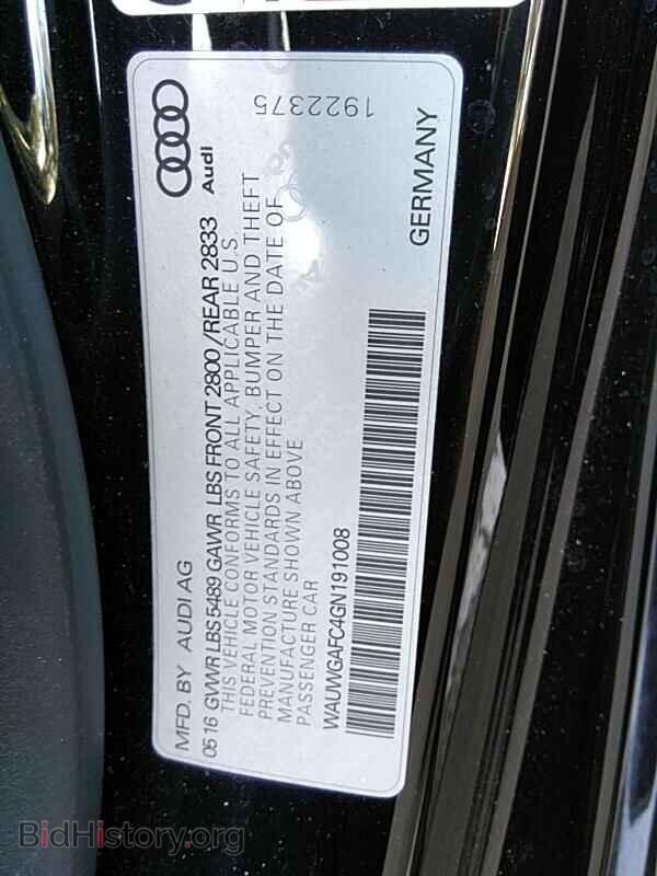2016 Audi A7 - VIN: WAUWGAFC4GN191008 - Фото 6