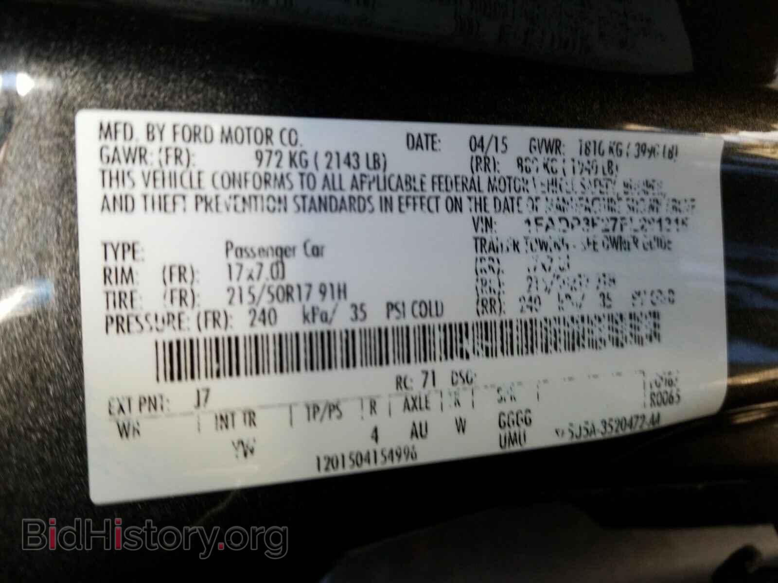 2015 Ford Focus - VIN: 1FADP3F27FL281315 - Фото 6