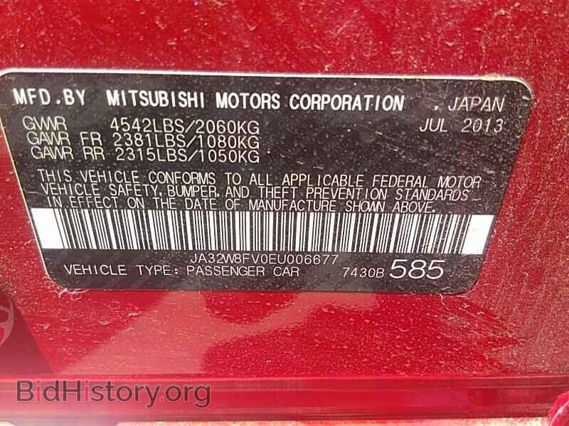 2014 Mitsubishi Lancer Evolution - VIN: JA32W8FV0EU006677 - Фото 6