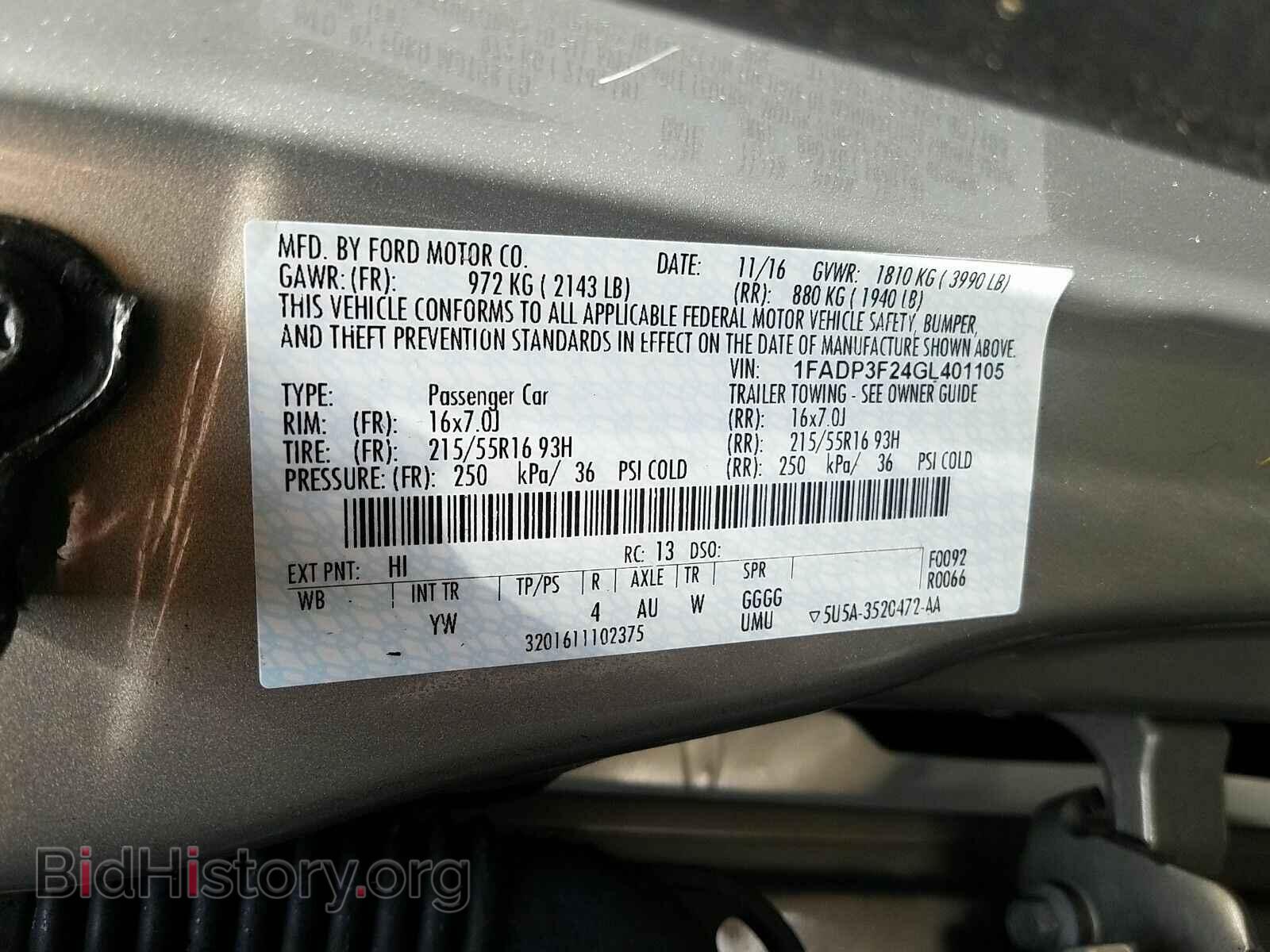 2016 Ford Focus - VIN: 1FADP3F24GL401105 - Photo 6