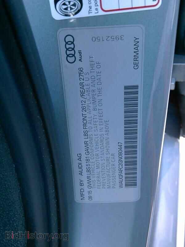 2016 Audi A6 - VIN: WAUGFAFC2GN080447 - Фото 6