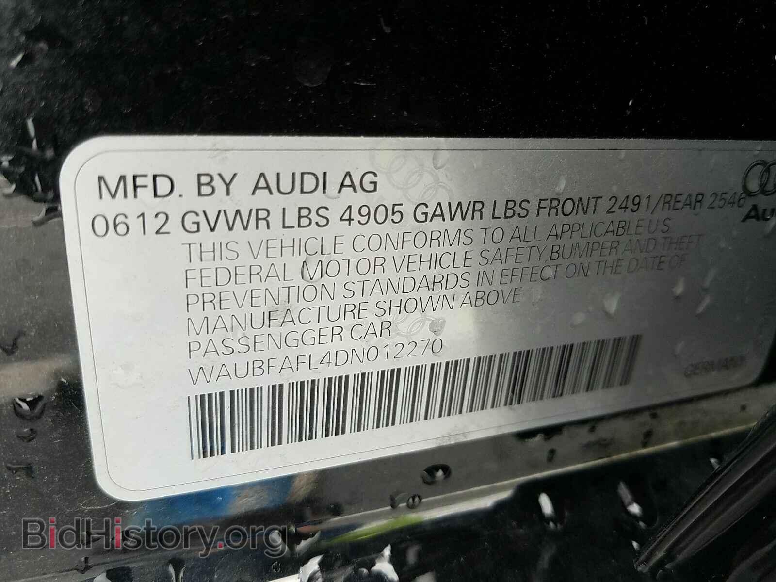 2013 Audi A4 - VIN: WAUBFAFL4DN012270 - Фото 6