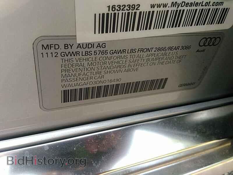 2013 Audi A8 - VIN: WAUAGAFD3DN016490 - Фото 6