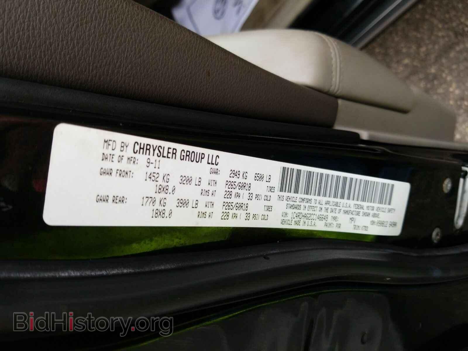 2012 Dodge Durango - VIN: 1C4RDHAG2CC146649 - Photo 6