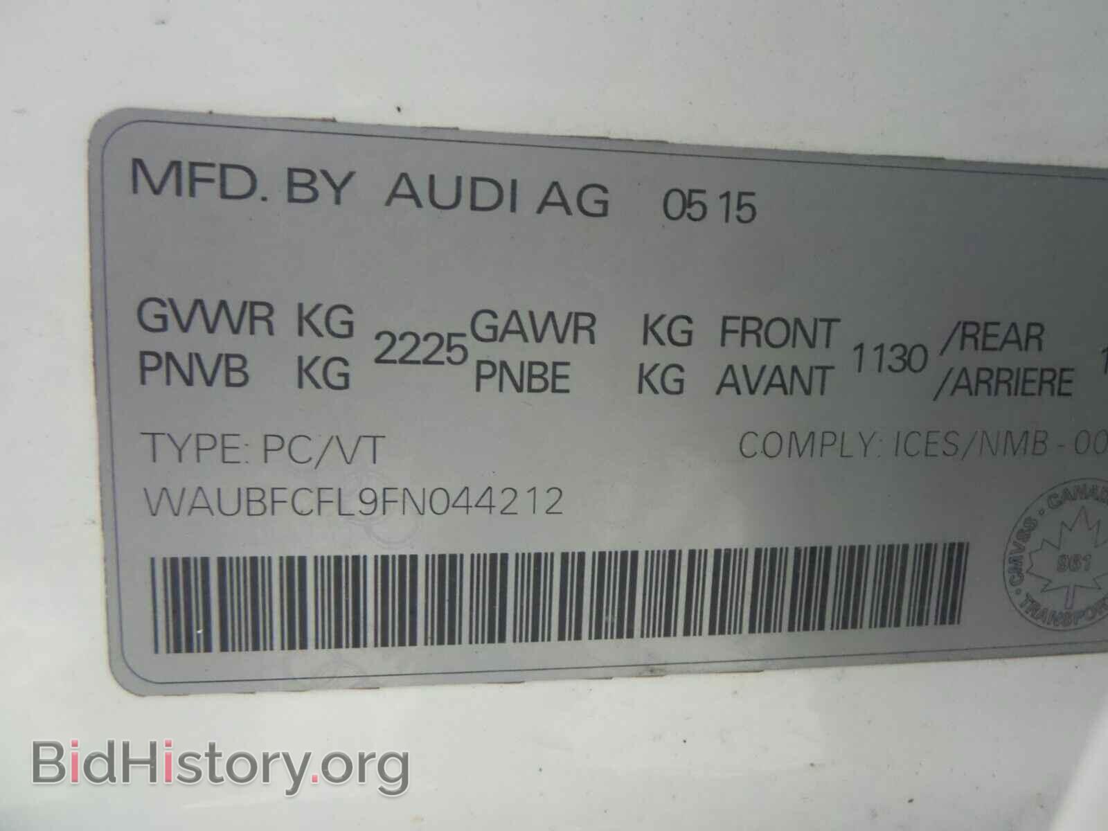 2015 Audi A4 - VIN: WAUBFCFL9FN044212 - Фото 6