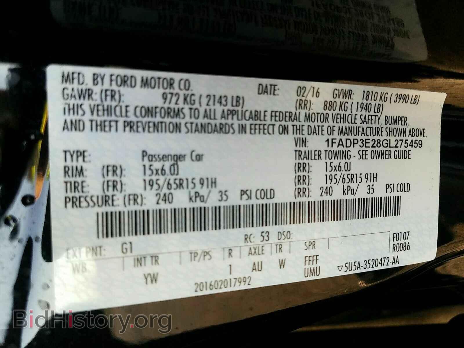 2016 Ford Focus - VIN: 1FADP3E28GL275459 - Photo 6