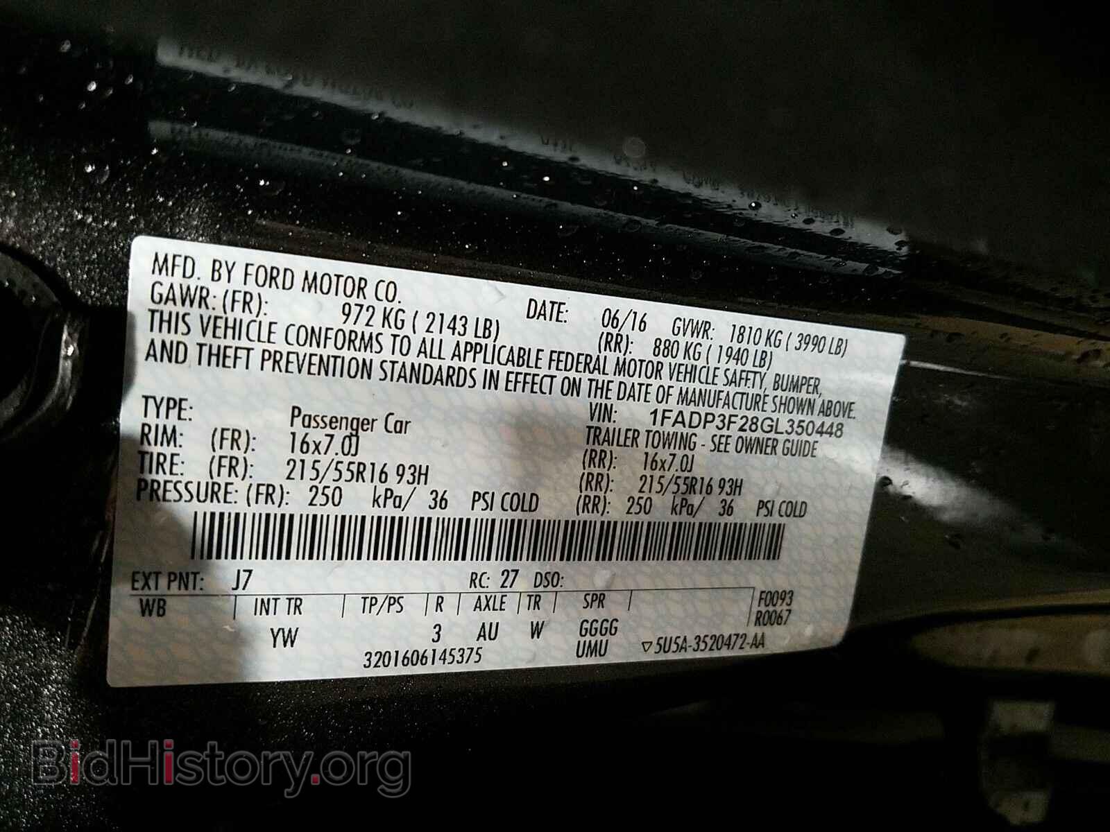 2016 Ford Focus - VIN: 1FADP3F28GL350448 - Photo 6