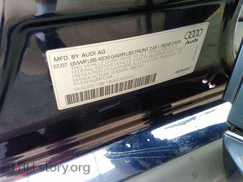 2008 Audi A4 - VIN: WAUDF78E18A036503 - Фото 6