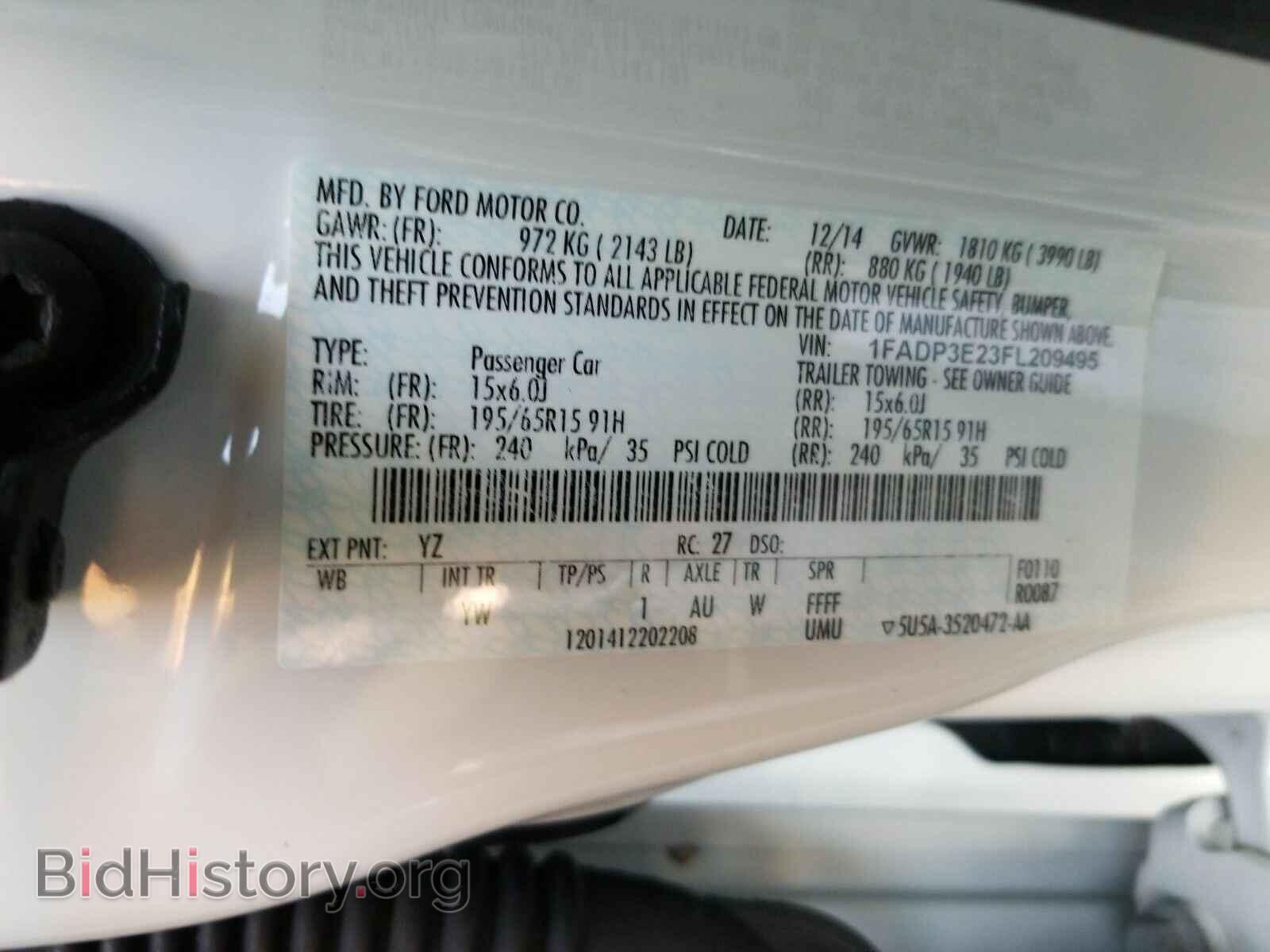 2015 Ford Focus - VIN: 1FADP3E23FL209495 - Фото 6