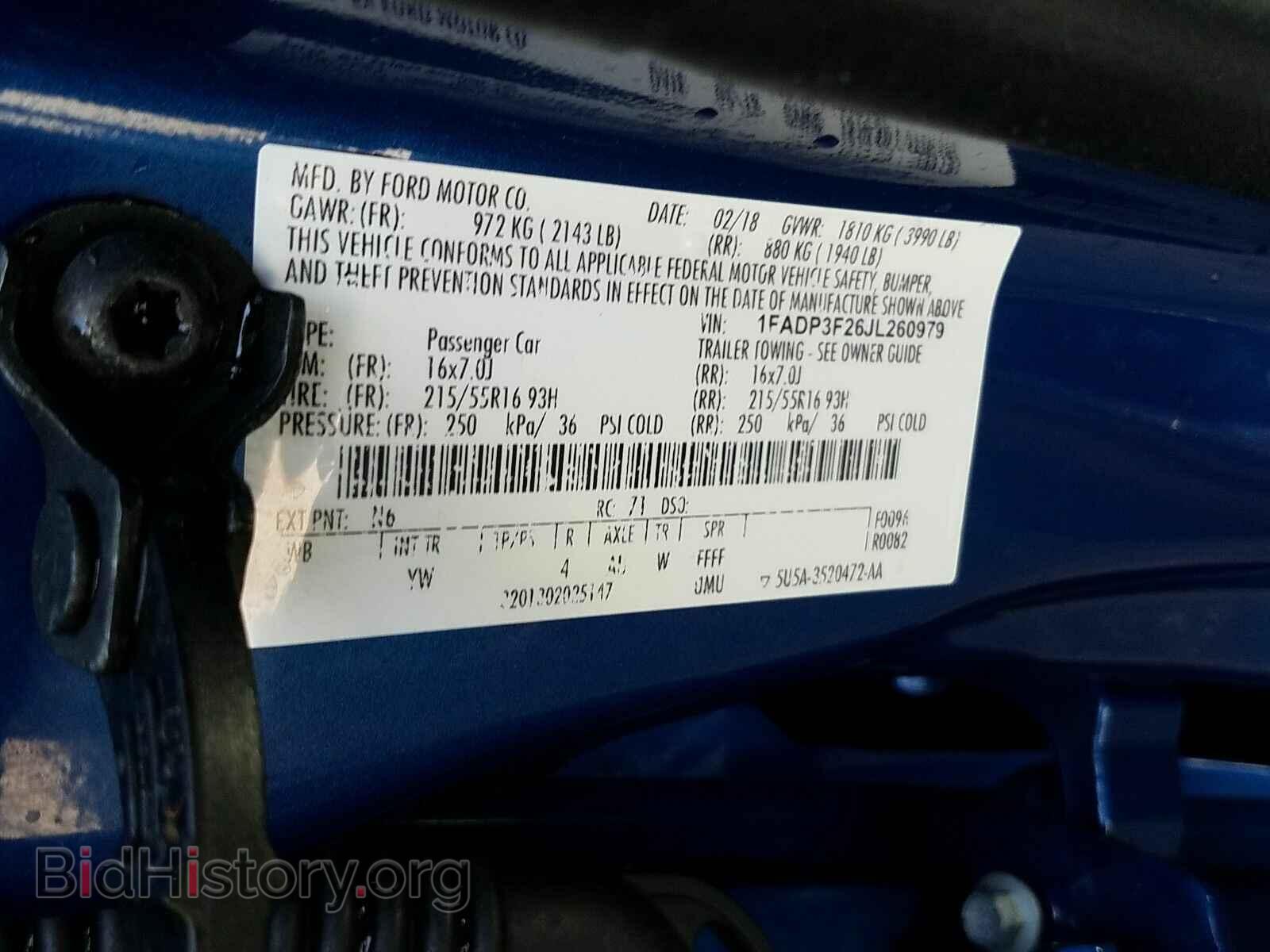 2018 Ford Focus - VIN: 1FADP3F26JL260979 - Фото 6