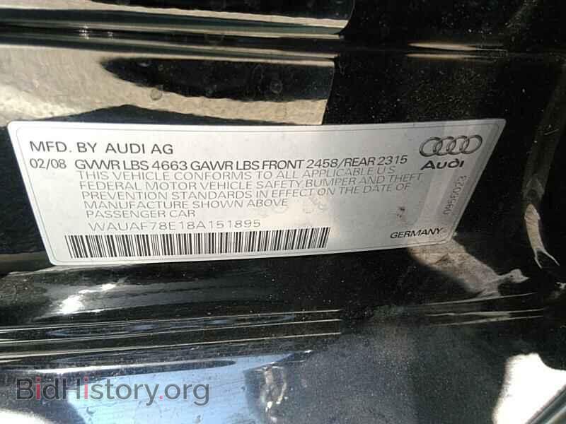 2008 Audi A4 - VIN: WAUAF78E18A151895 - Фото 6