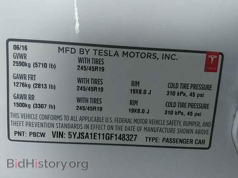 2016 Tesla Model S - VIN: 5YJSA1E11GF148327 - Фото 6