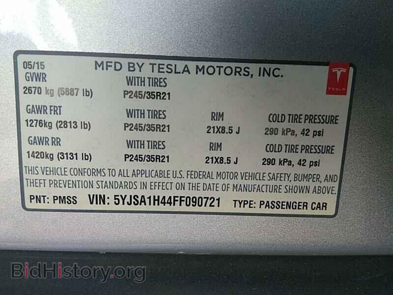 2015 Tesla Model S - VIN: 5YJSA1H44FF090721 - Photo 6