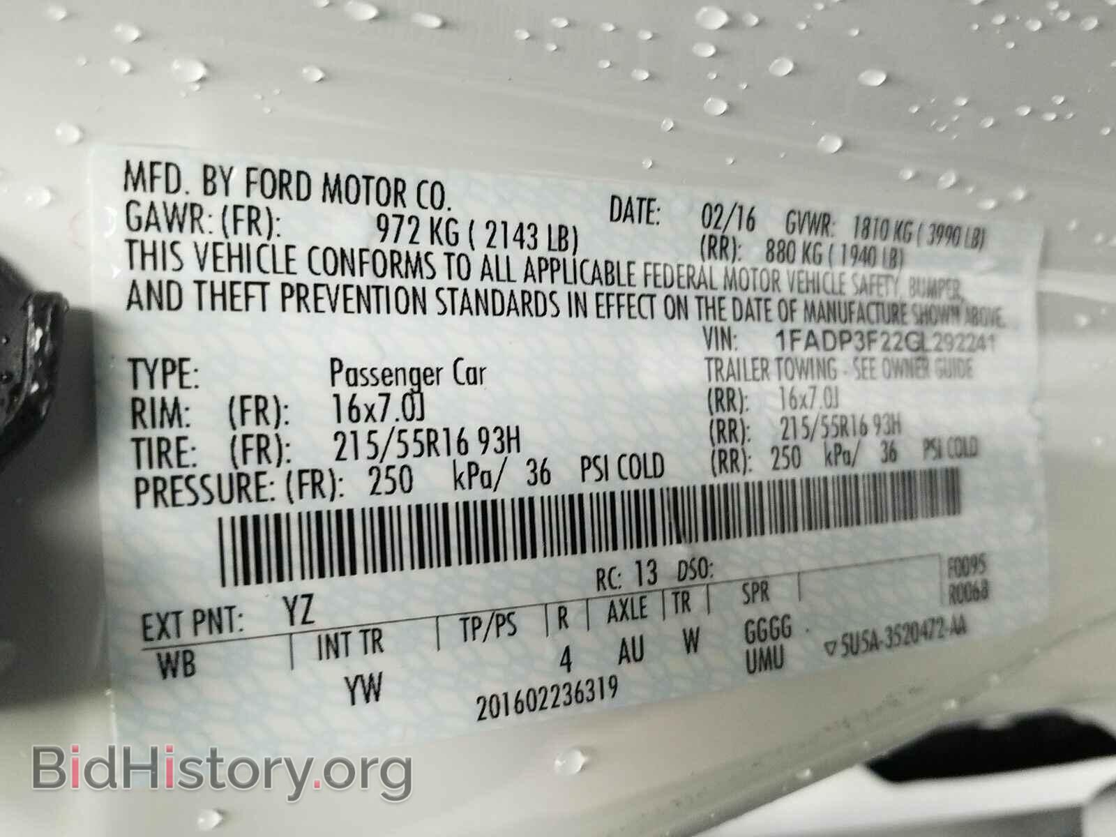 2016 Ford Focus - VIN: 1FADP3F22GL292241 - Фото 6