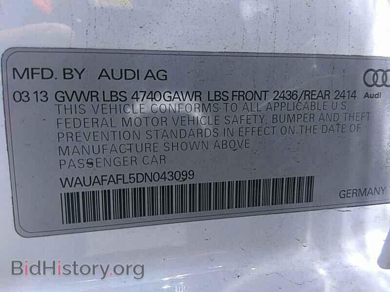 2013 Audi A4 - VIN: WAUAFAFL5DN043099 - Фото 6