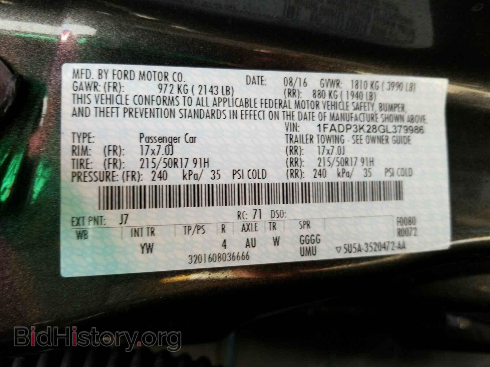 2016 Ford Focus - VIN: 1FADP3K28GL379986 - Photo 6