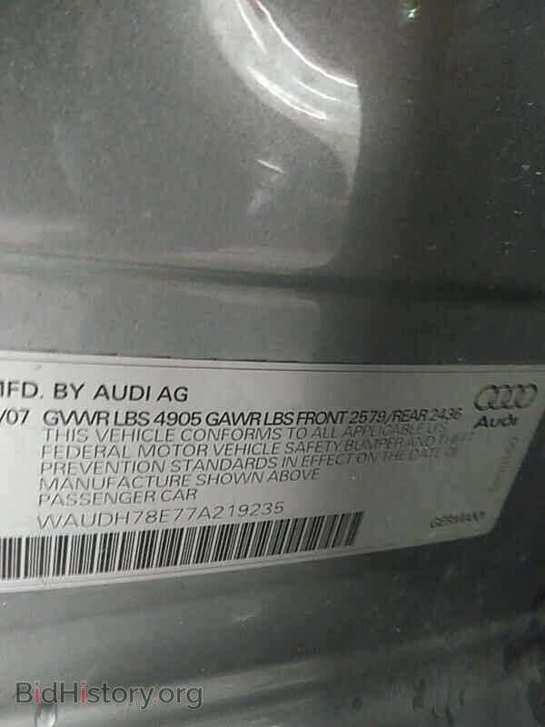 2007 Audi A4 - VIN: WAUDH78E77A219235 - Фото 6