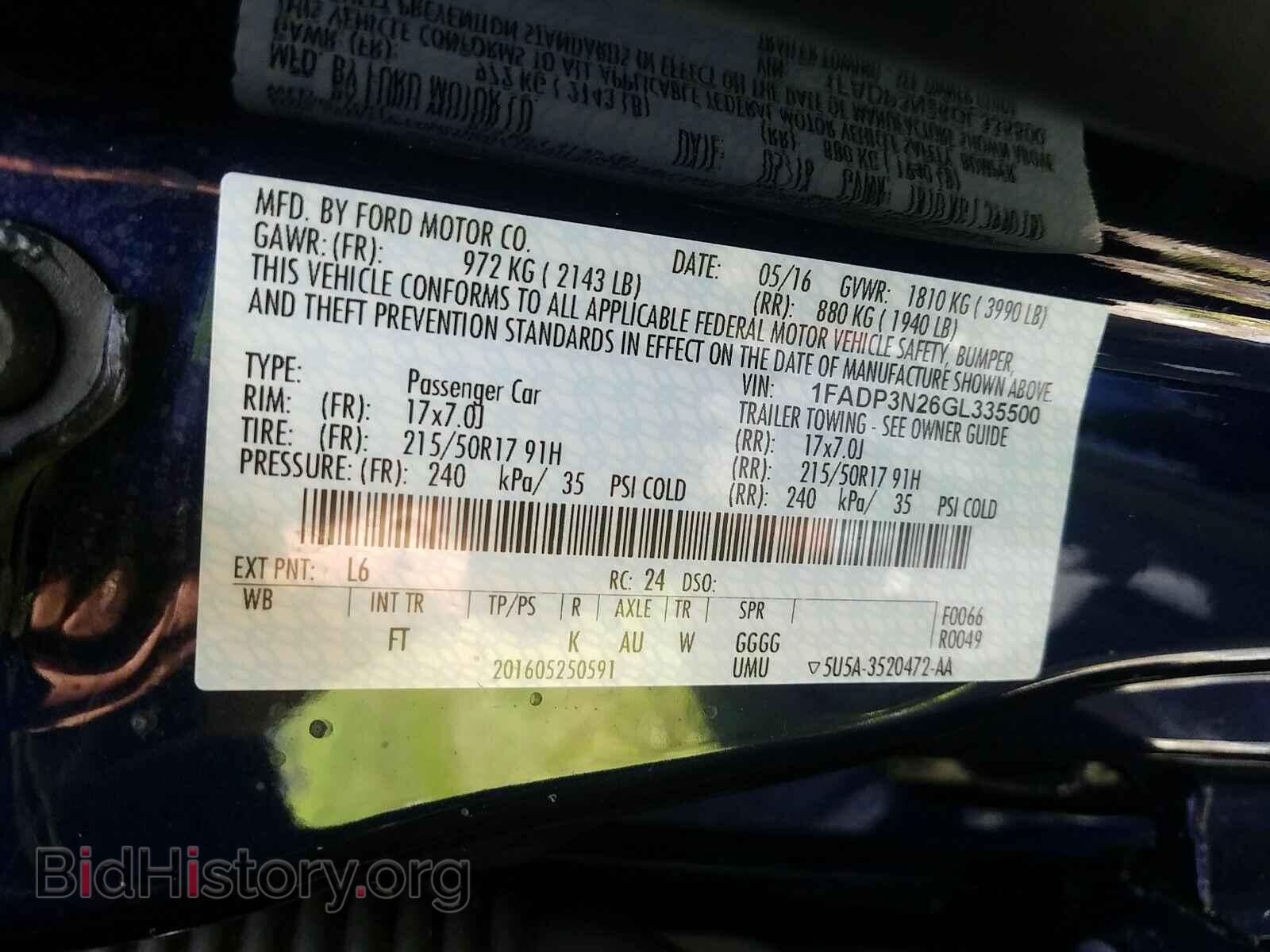 2016 Ford Focus - VIN: 1FADP3N26GL335500 - Photo 6