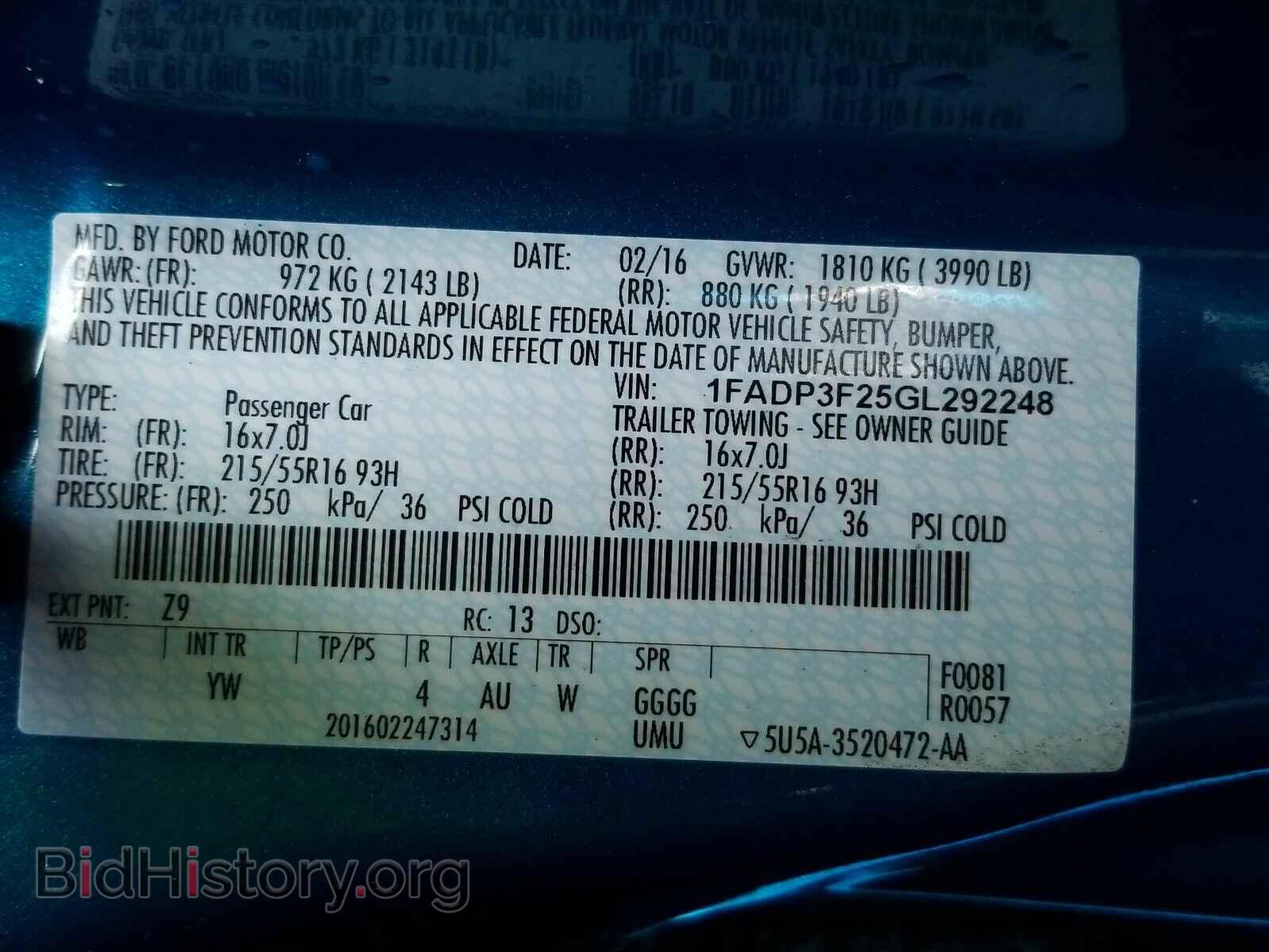 2016 Ford Focus - VIN: 1FADP3F25GL292248 - Photo 6