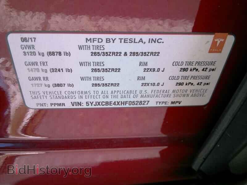 2017 Tesla Model X - VIN: 5YJXCBE4XHF052827 - Фото 6