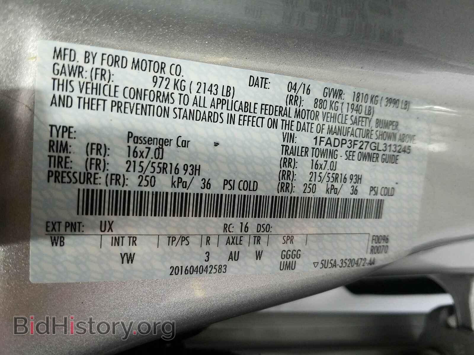2016 Ford Focus - VIN: 1FADP3F27GL313245 - Photo 6
