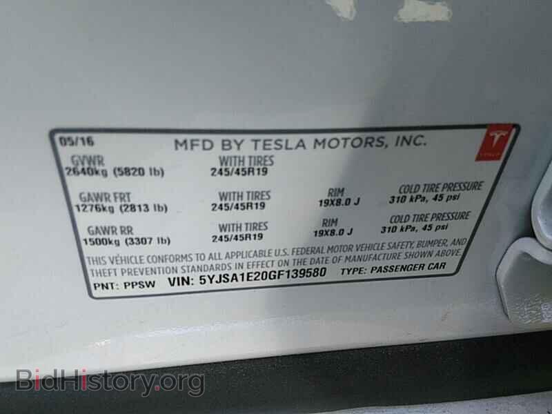 2016 Tesla Model S - VIN: 5YJSA1E20GF139580 - Фото 6
