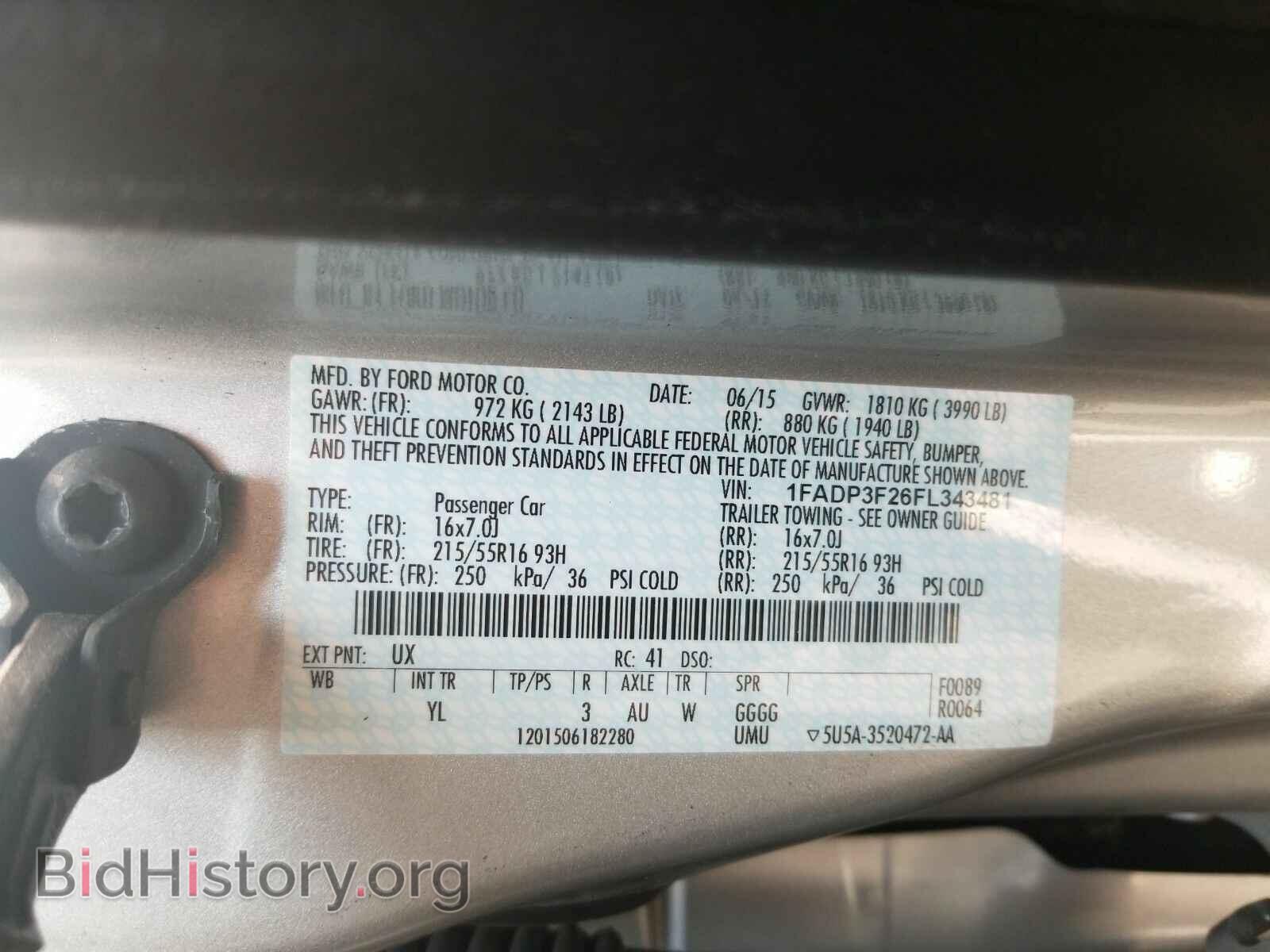 2015 Ford Focus - VIN: 1FADP3F26FL343481 - Фото 6
