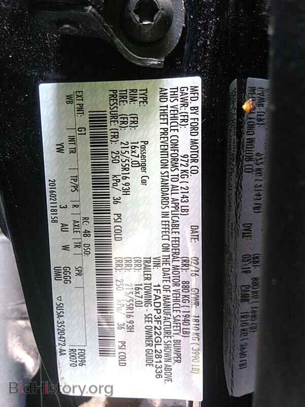 2016 Ford Focus - VIN: 1FADP3F22GL281336 - Фото 6