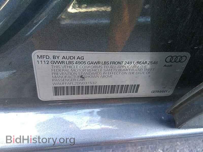 2013 Audi A4 - VIN: WAUFFAFL2DN031532 - Фото 6