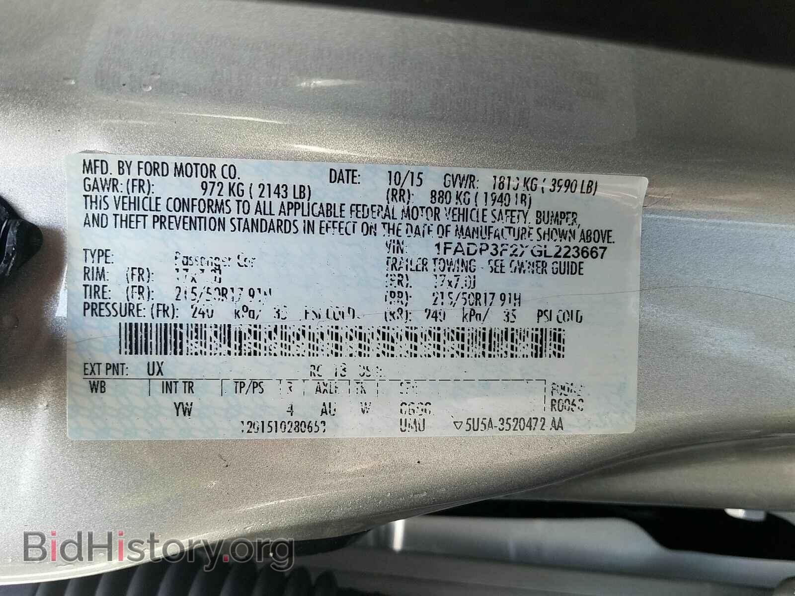 2016 Ford Focus - VIN: 1FADP3F2XGL223667 - Photo 6