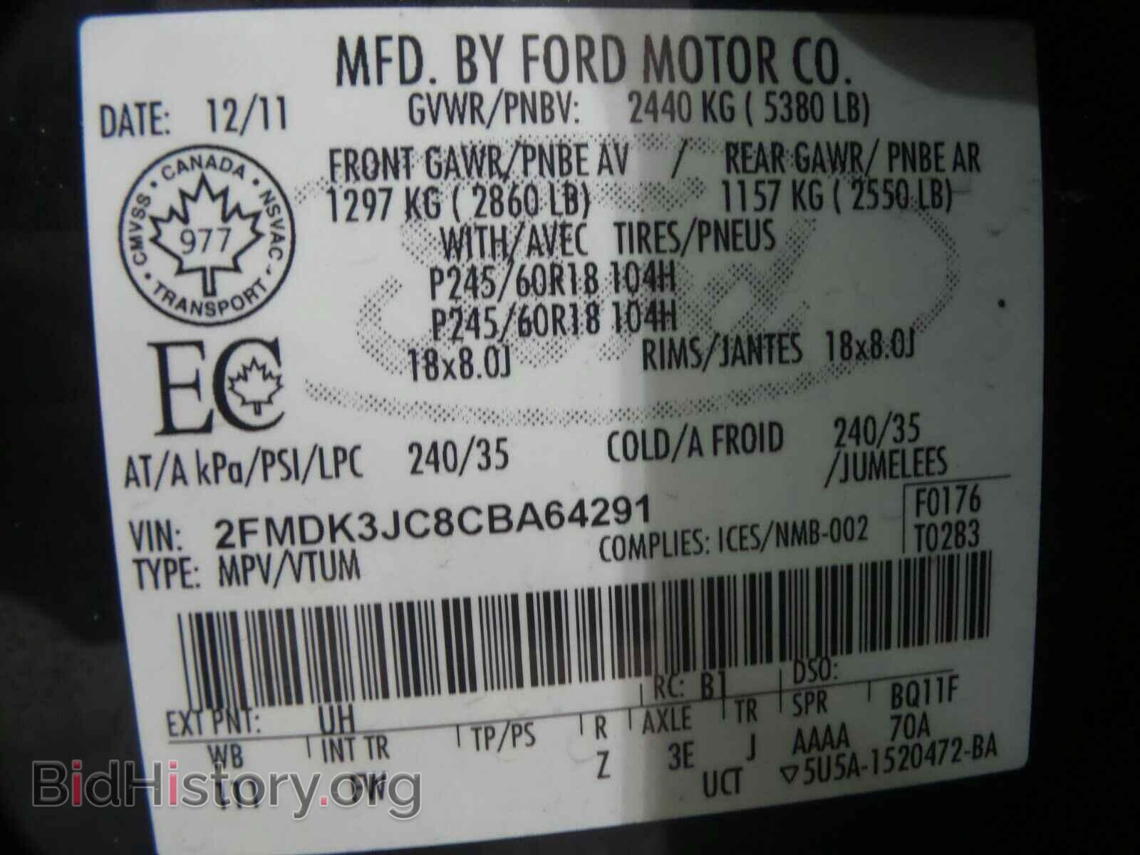 2012 Ford Edge - VIN: 2FMDK3JC8CBA64291 - Фото 14