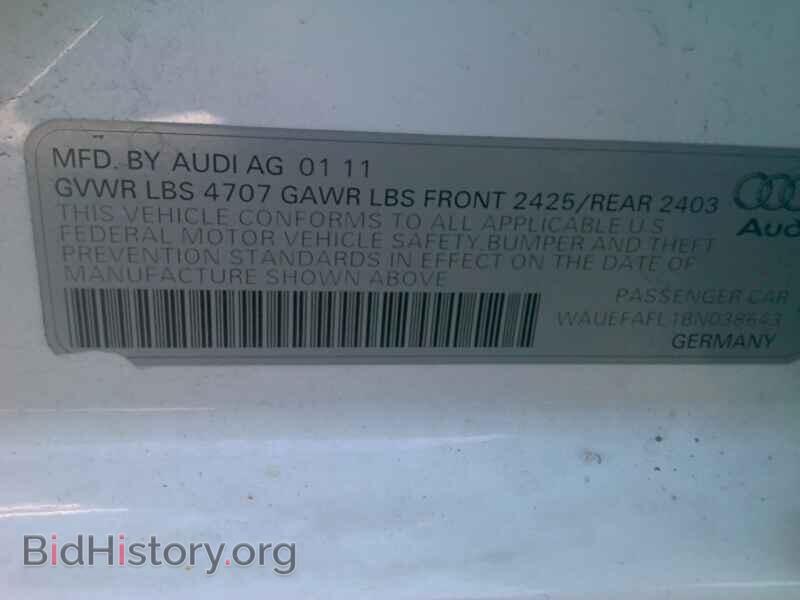 2011 Audi A4 - VIN: WAUEFAFL1BN038643 - Фото 6