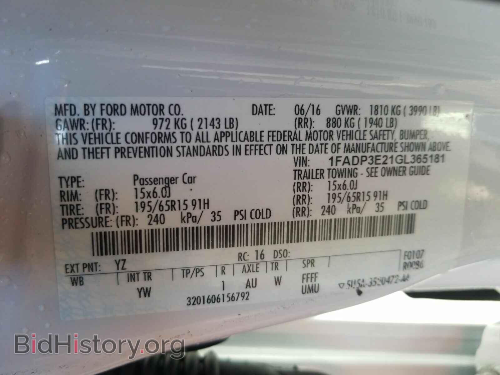 2016 Ford Focus - VIN: 1FADP3E21GL365181 - Фото 6