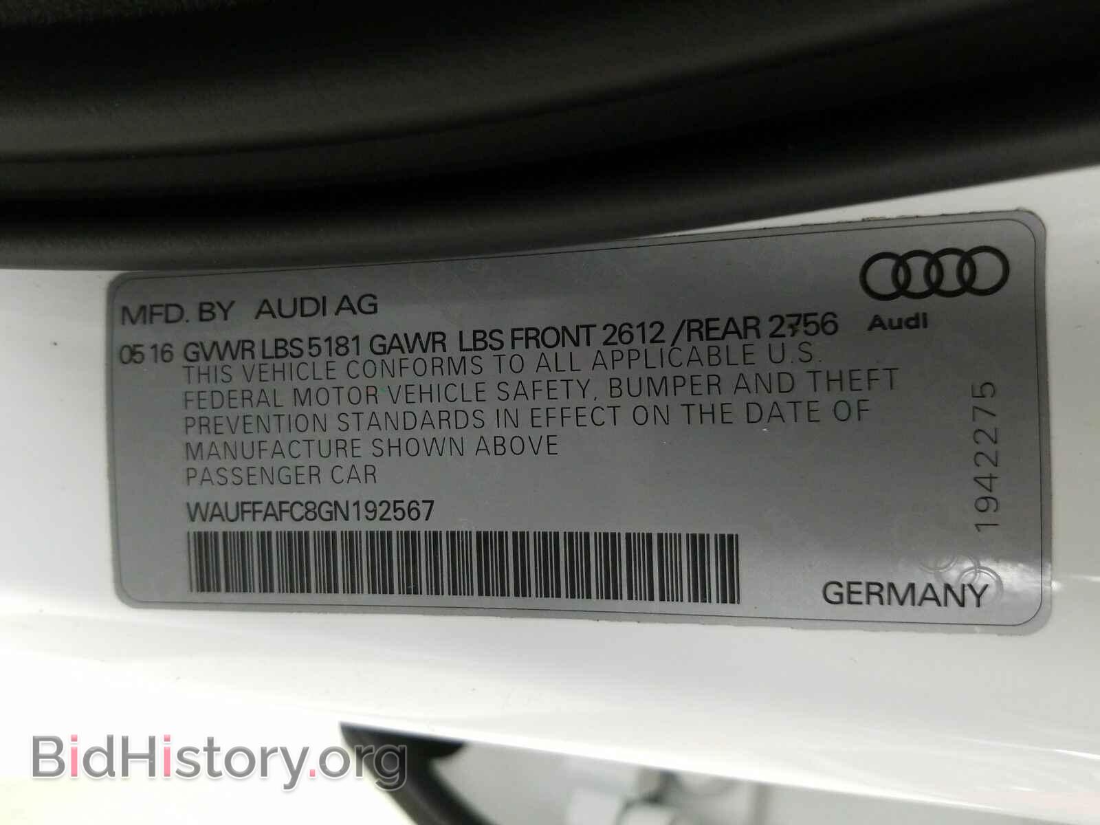 2016 Audi A6 - VIN: WAUFFAFC8GN192567 - Фото 15
