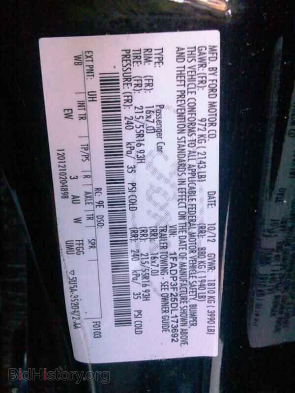 2013 Ford Focus - VIN: 1FADP3F25DL173692 - Фото 6
