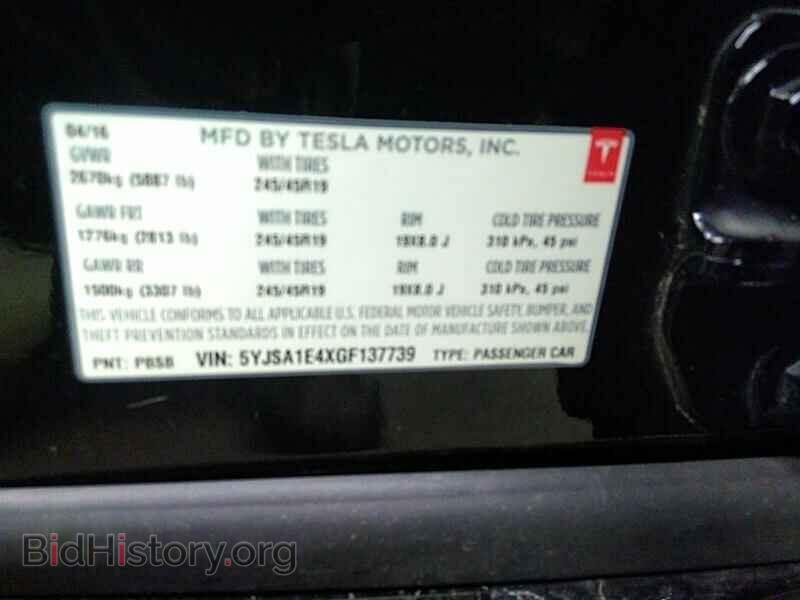 2016 Tesla Model S - VIN: 5YJSA1E4XGF137739 - Фото 6