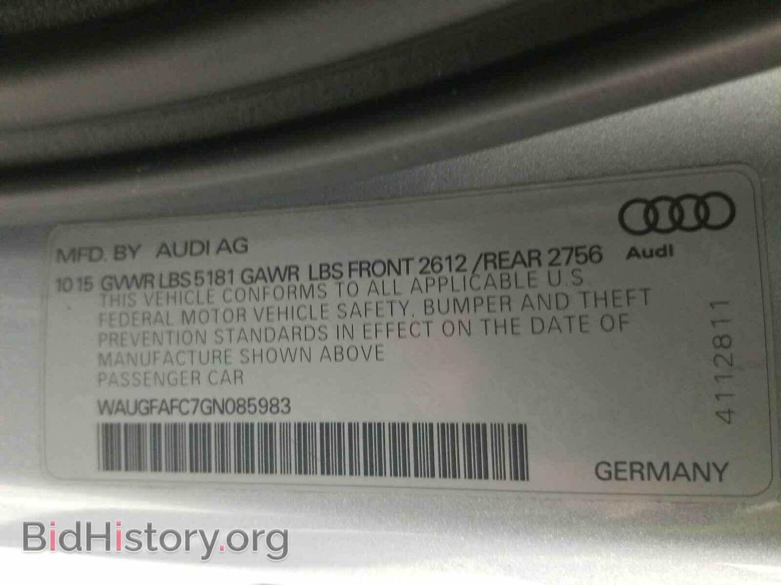 2016 Audi A6 - VIN: WAUGFAFC7GN085983 - Фото 15