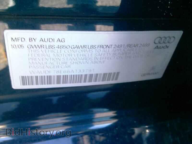 2006 Audi A4 - VIN: WAUDF78E66A133791 - Фото 6
