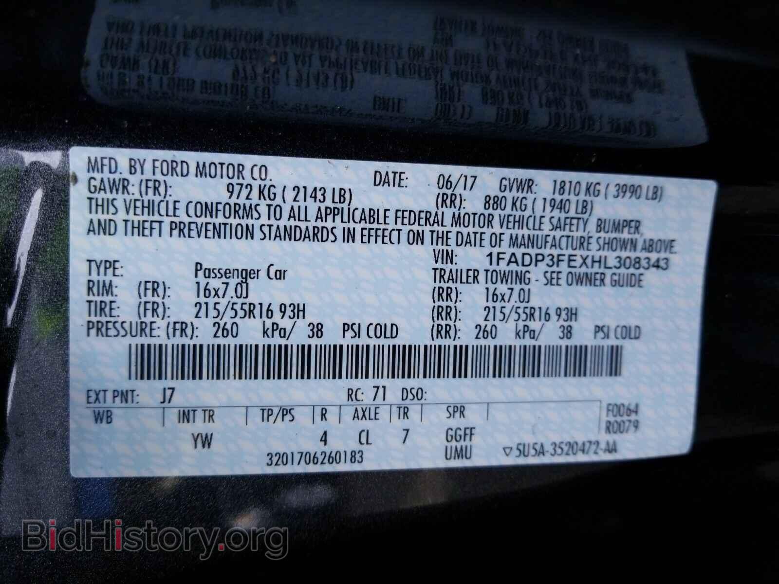 2017 Ford Focus - VIN: 1FADP3FEXHL308343 - Photo 6