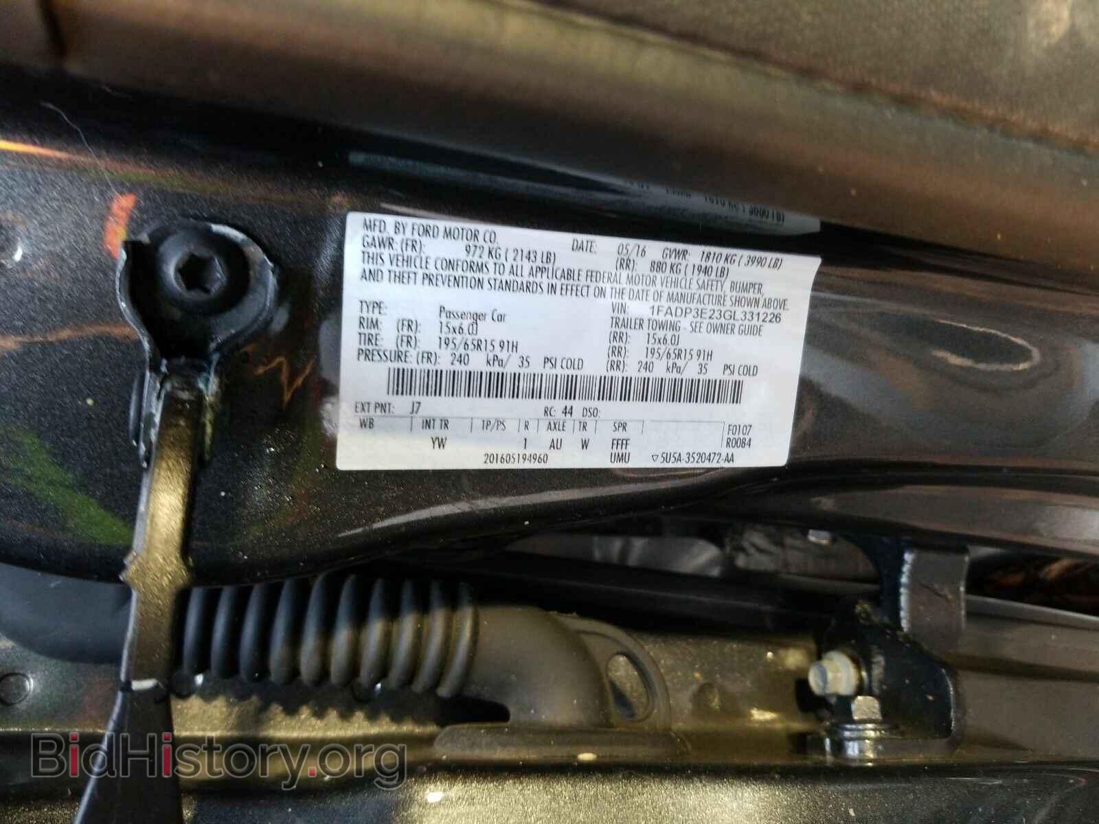 2016 Ford Focus - VIN: 1FADP3E23GL331226 - Фото 6