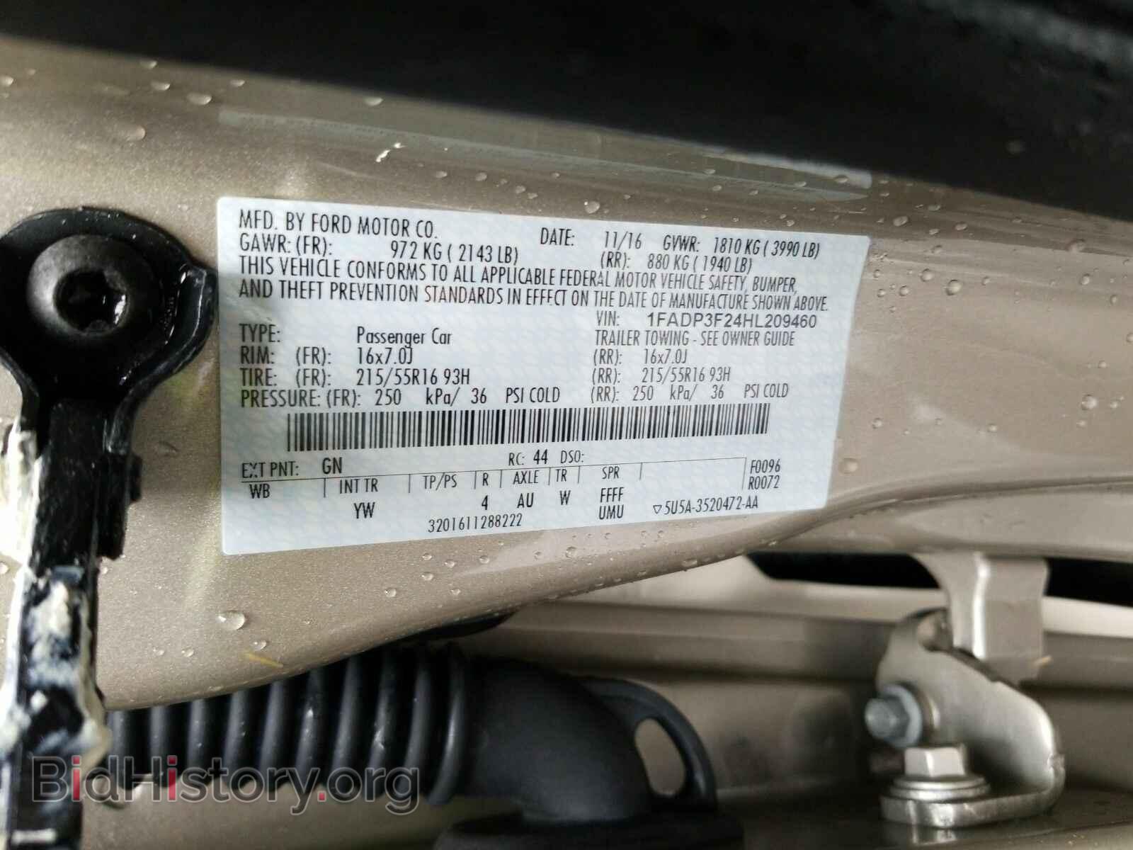 2017 Ford Focus - VIN: 1FADP3F24HL209460 - Фото 6