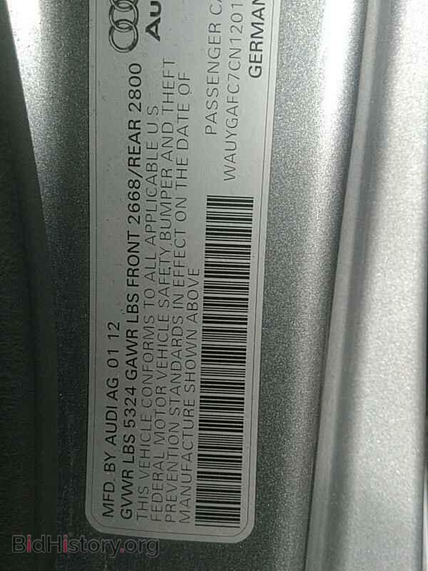 2012 Audi A7 - VIN: WAUYGAFC7CN120128 - Фото 6
