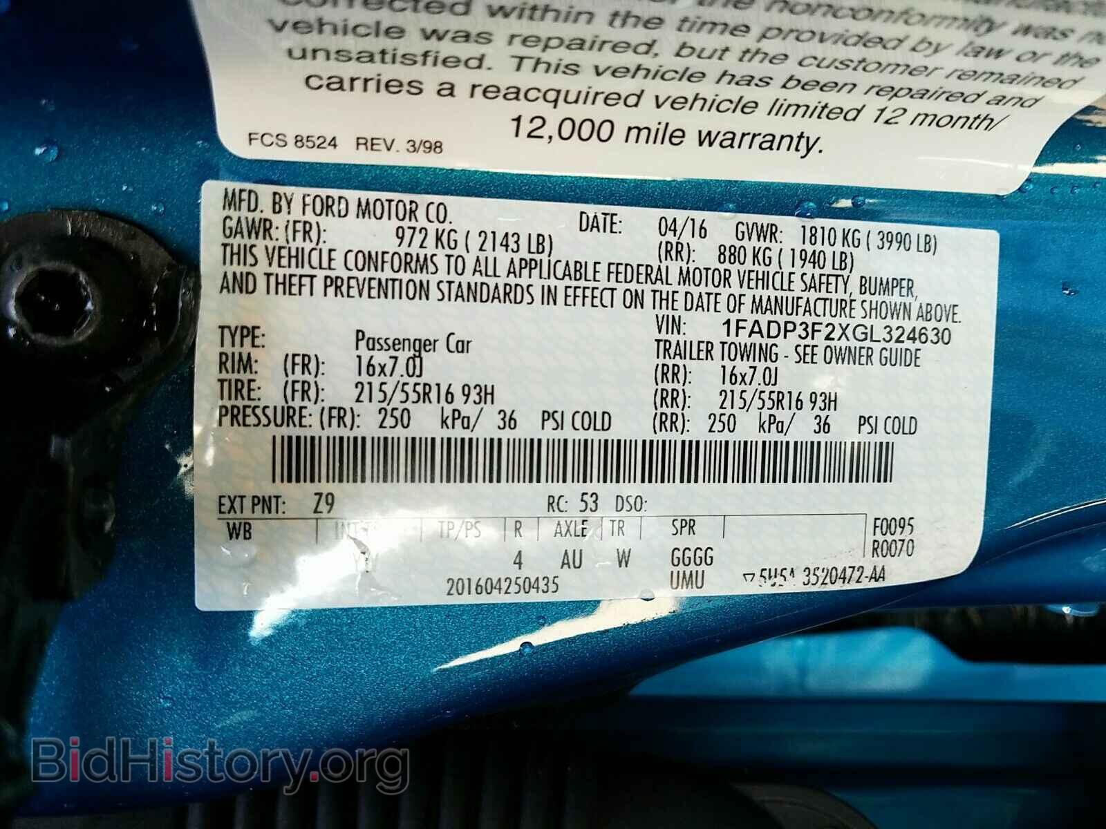 2016 Ford Focus - VIN: 1FADP3F2XGL324630 - Photo 6