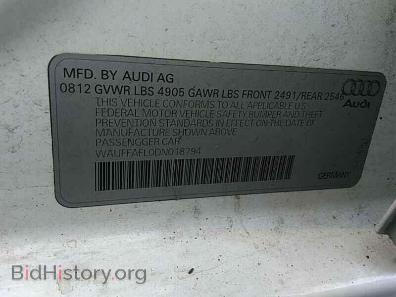 2013 Audi A4 - VIN: WAUFFAFL0DN018794 - Фото 6